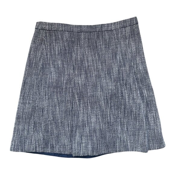 J. Crew Factory Blue Tweed A-Line Skirt Size 4 Feminine Old Money Preppy - Picture 1 of 8